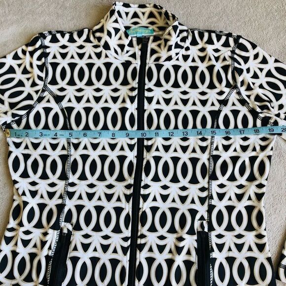 NWOT Anthony’s Resort Wear Interlocking Circles UPF50 Full Zip Long sleeved Jack - Picture 8 of 15
